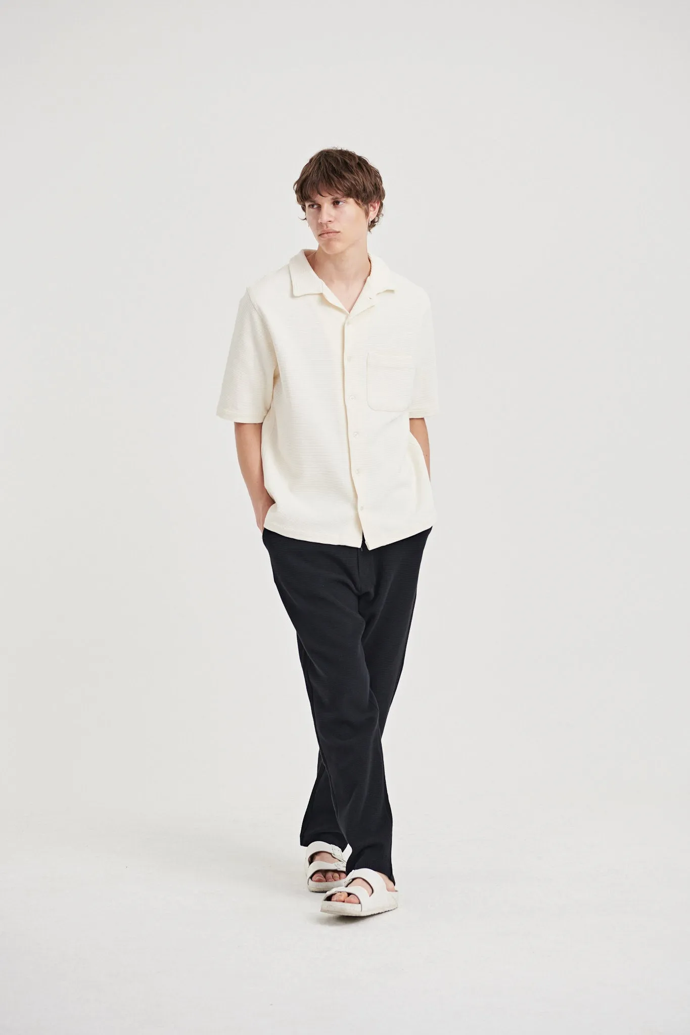 08 / Waffle Trousers Black