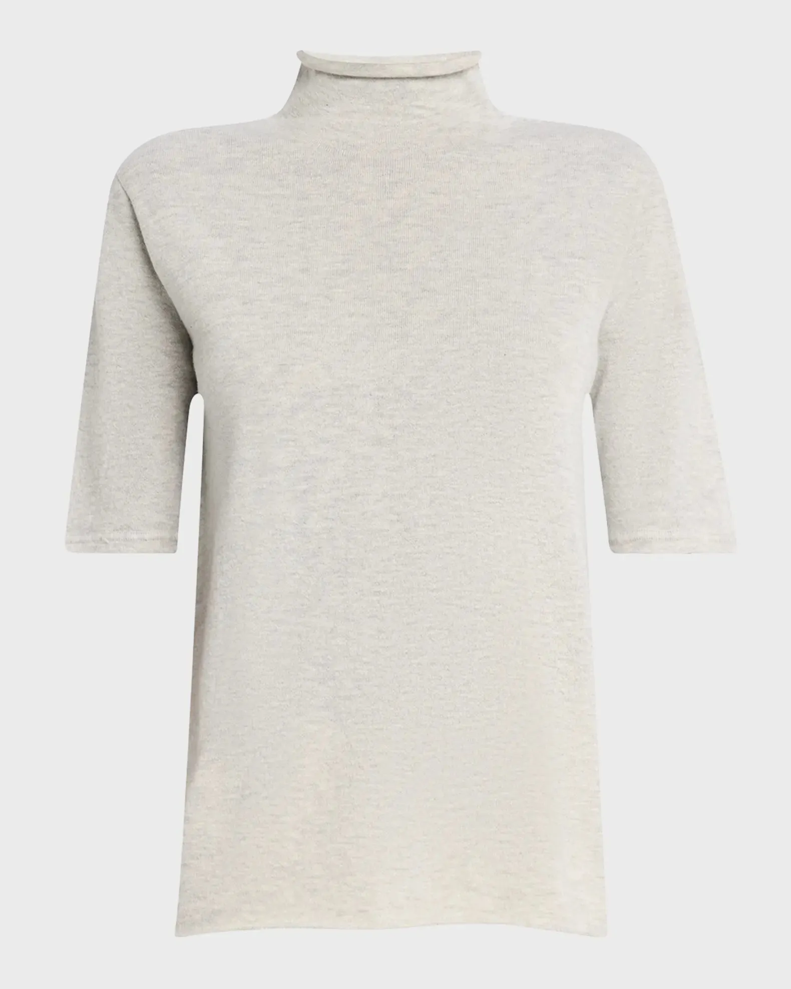 100% Machine Washable Cashmere Elbow Sleeve Turtleneck T-Shirt