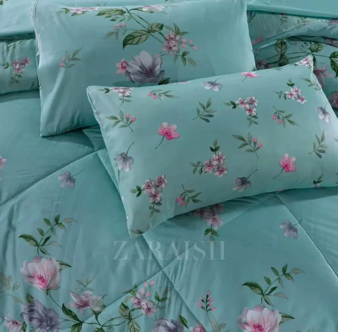 7 Pcs Quilted comforter Set 918