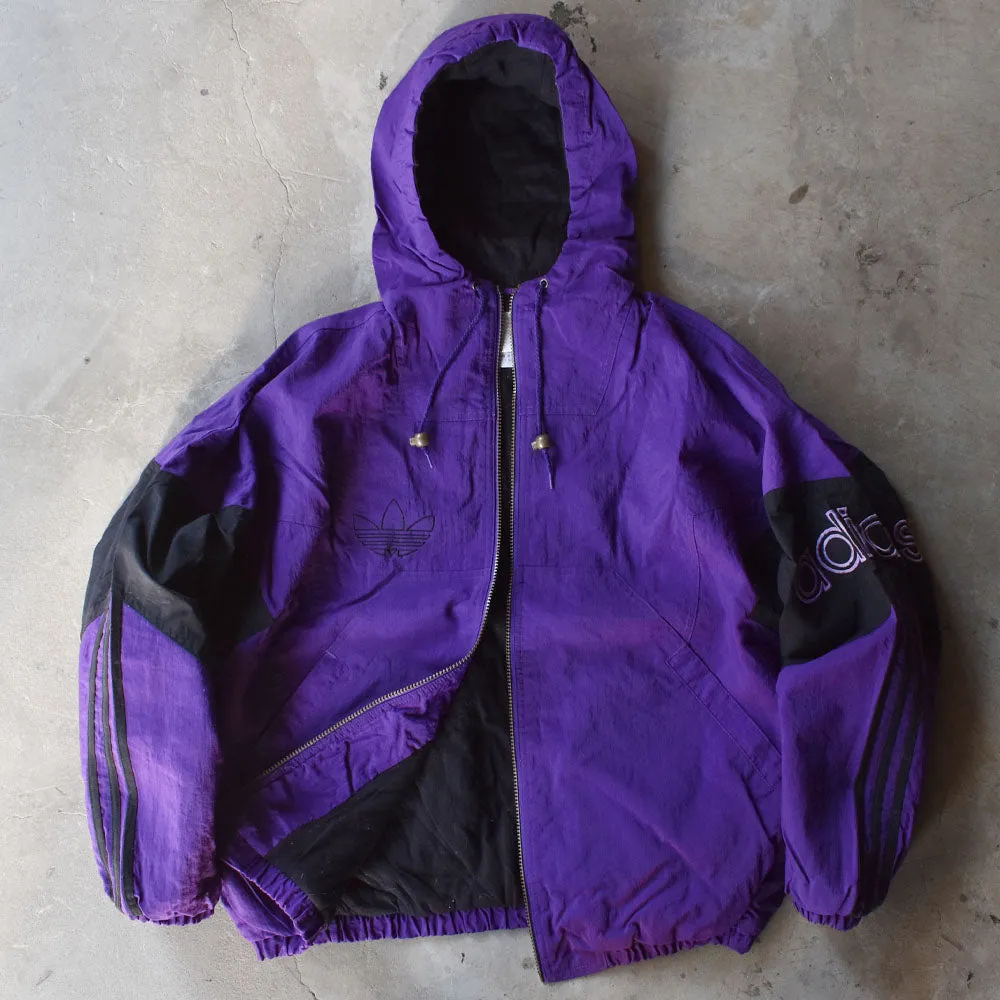 80’s adidas ナイスカラー！ 中綿入り フード付き ナイロンジャケット　240107
