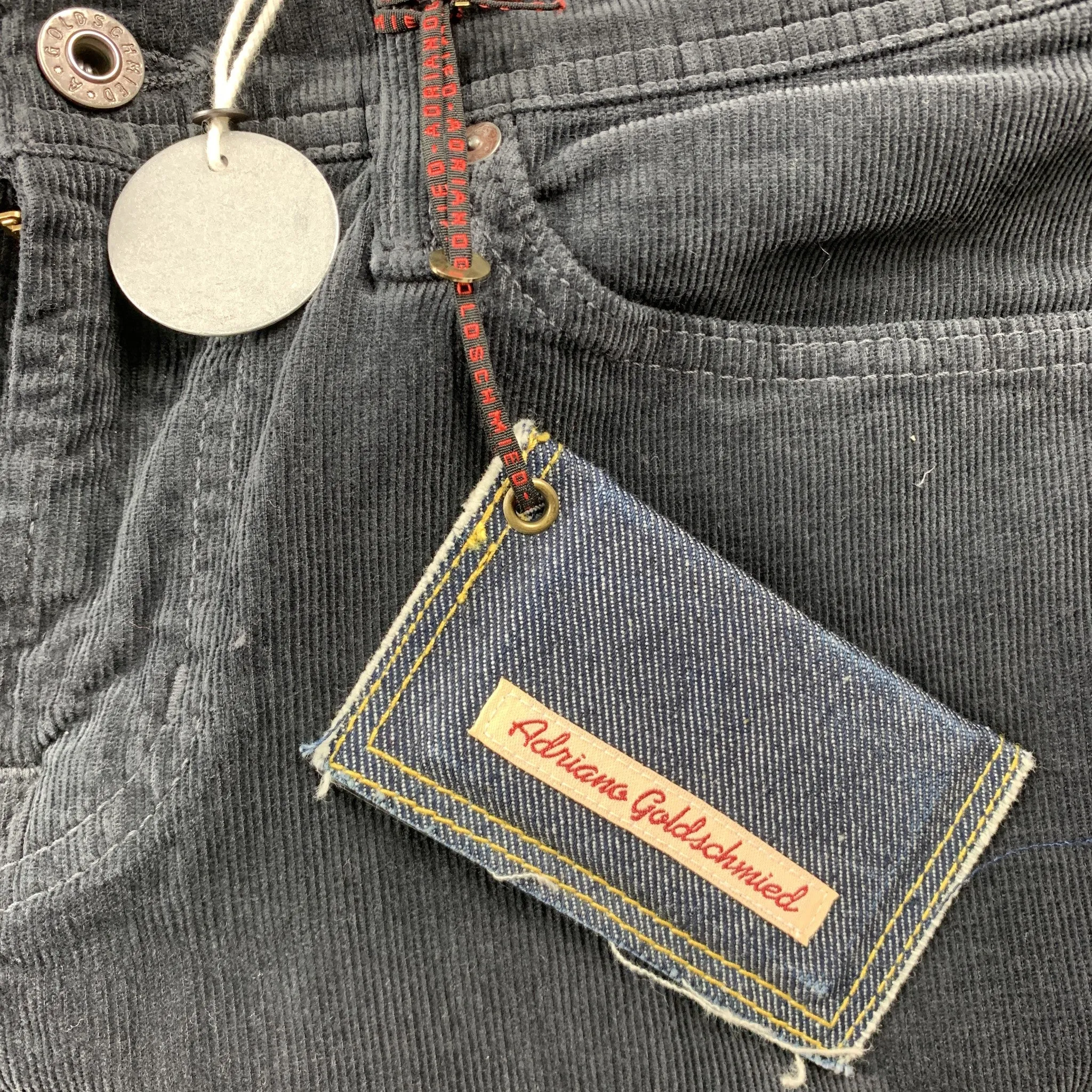 ADRIANO GOLDSCHMIED Size 30 Charcoal Corduroy Jean Cut Casual Pants