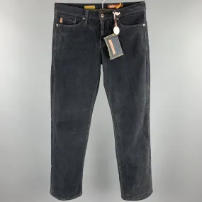 ADRIANO GOLDSCHMIED Size 30 Charcoal Corduroy Jean Cut Casual Pants