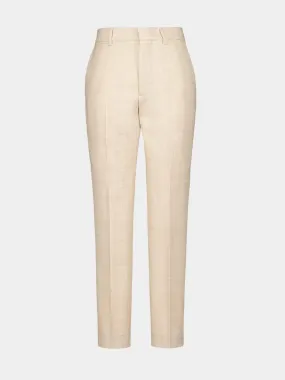Beige Cigarette Trousers