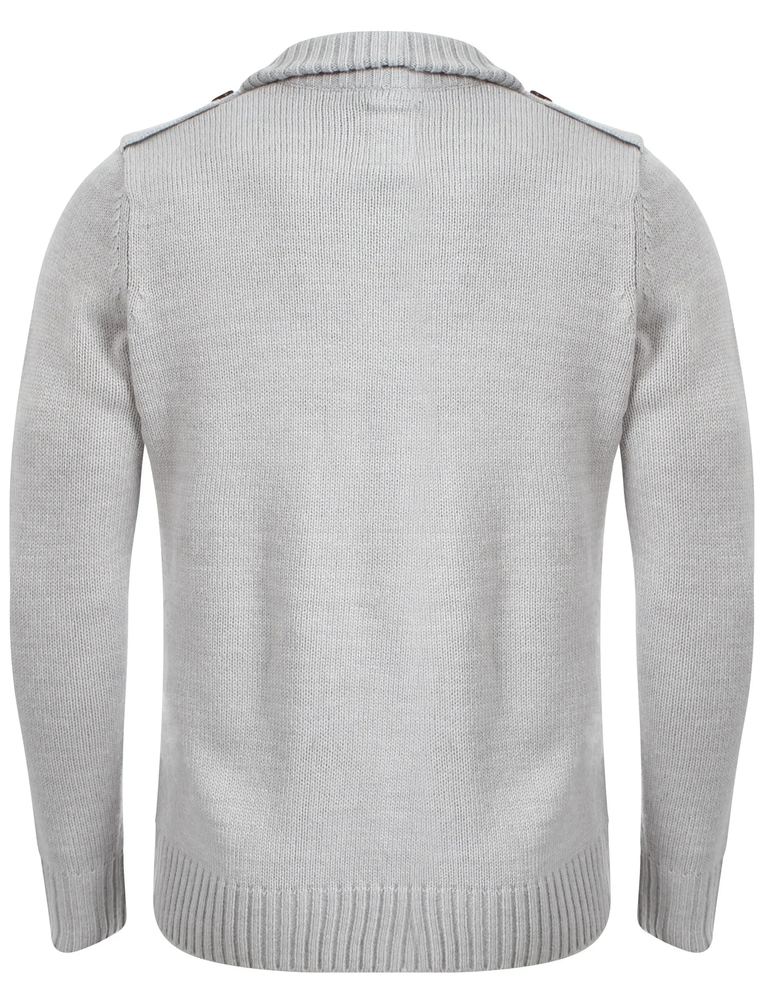 Benzini Hall Funnel Neck Cardigan in Grey