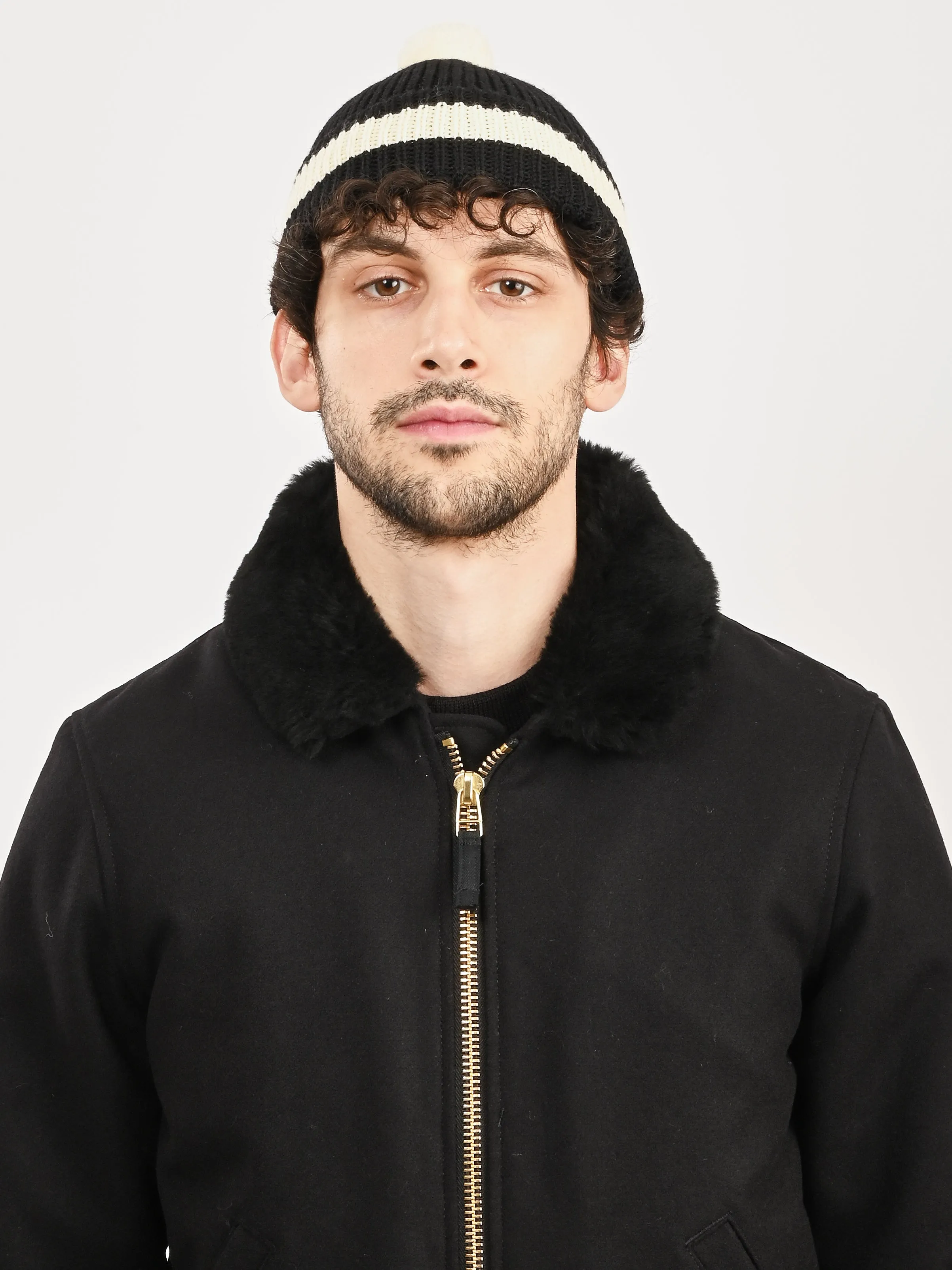 Black Pom Hat