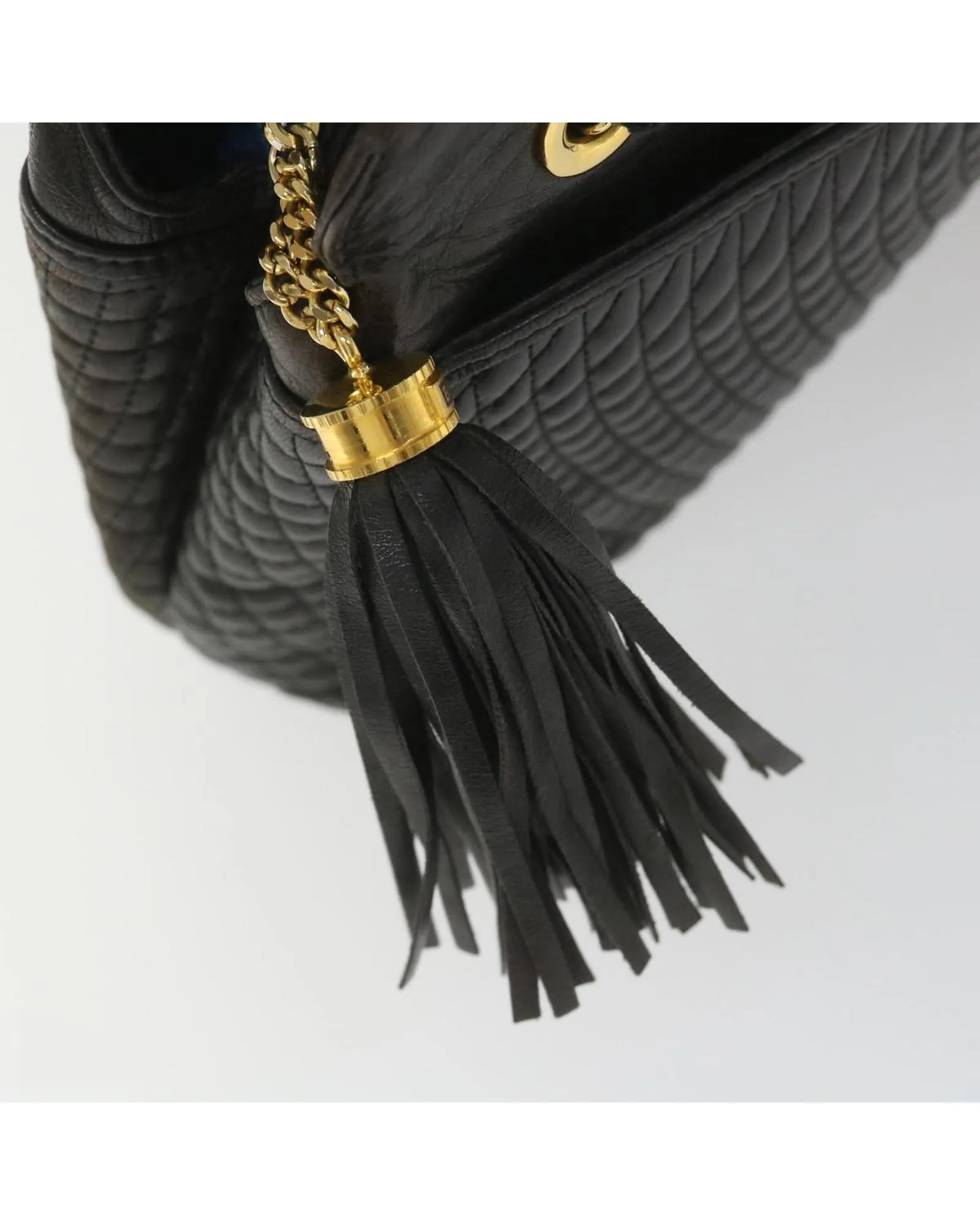Black Quilted Leather Shoulder Bag