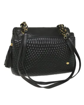 Black Quilted Leather Shoulder Bag