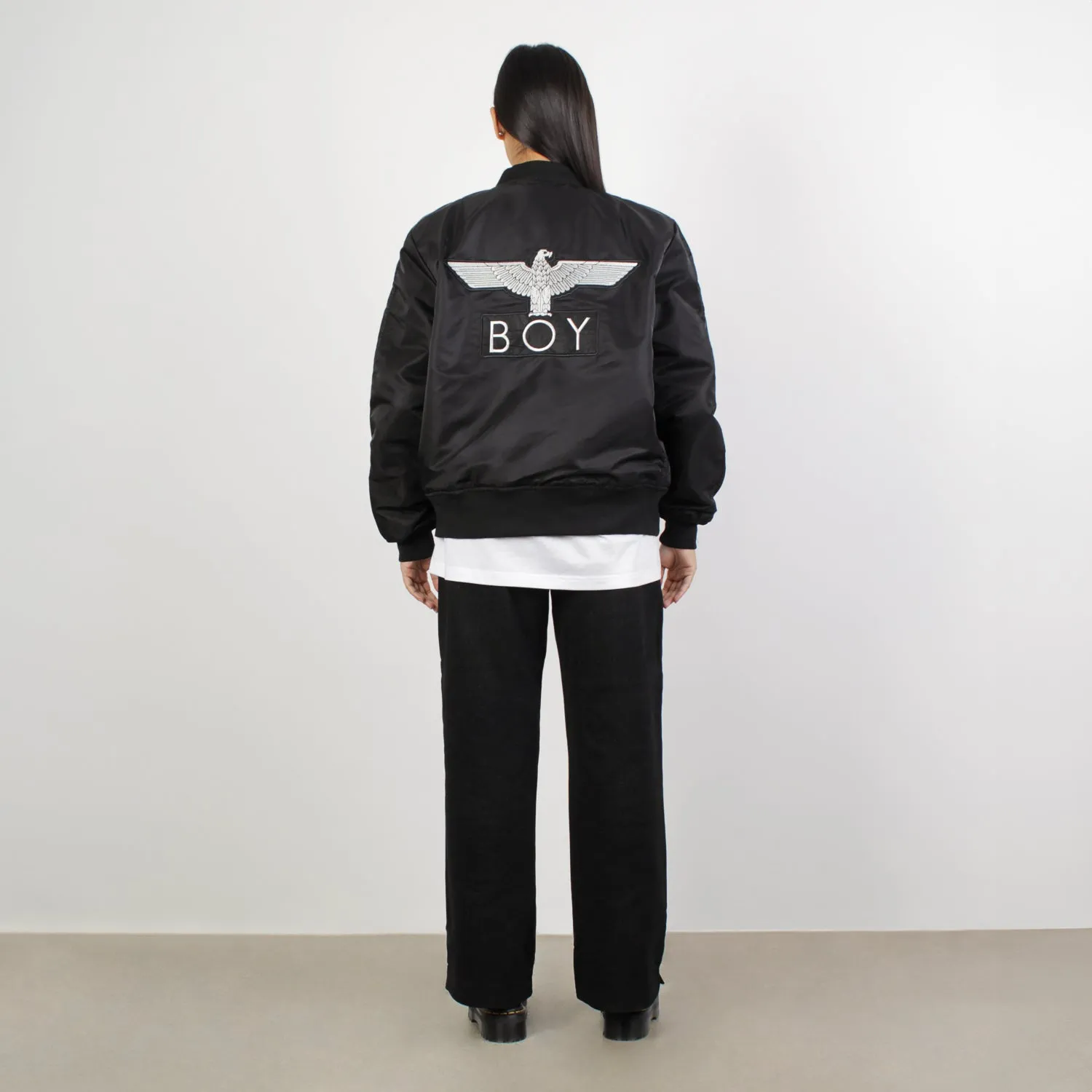 BOY MA1 REVERSIBLE BOMBER JACKET WOMENS - BLACK