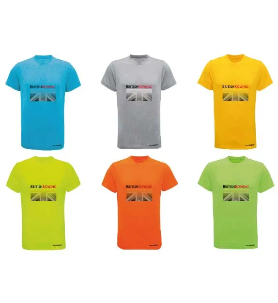 BRITISH ROWING PRINTED PERFORMANCE T-SHIRT