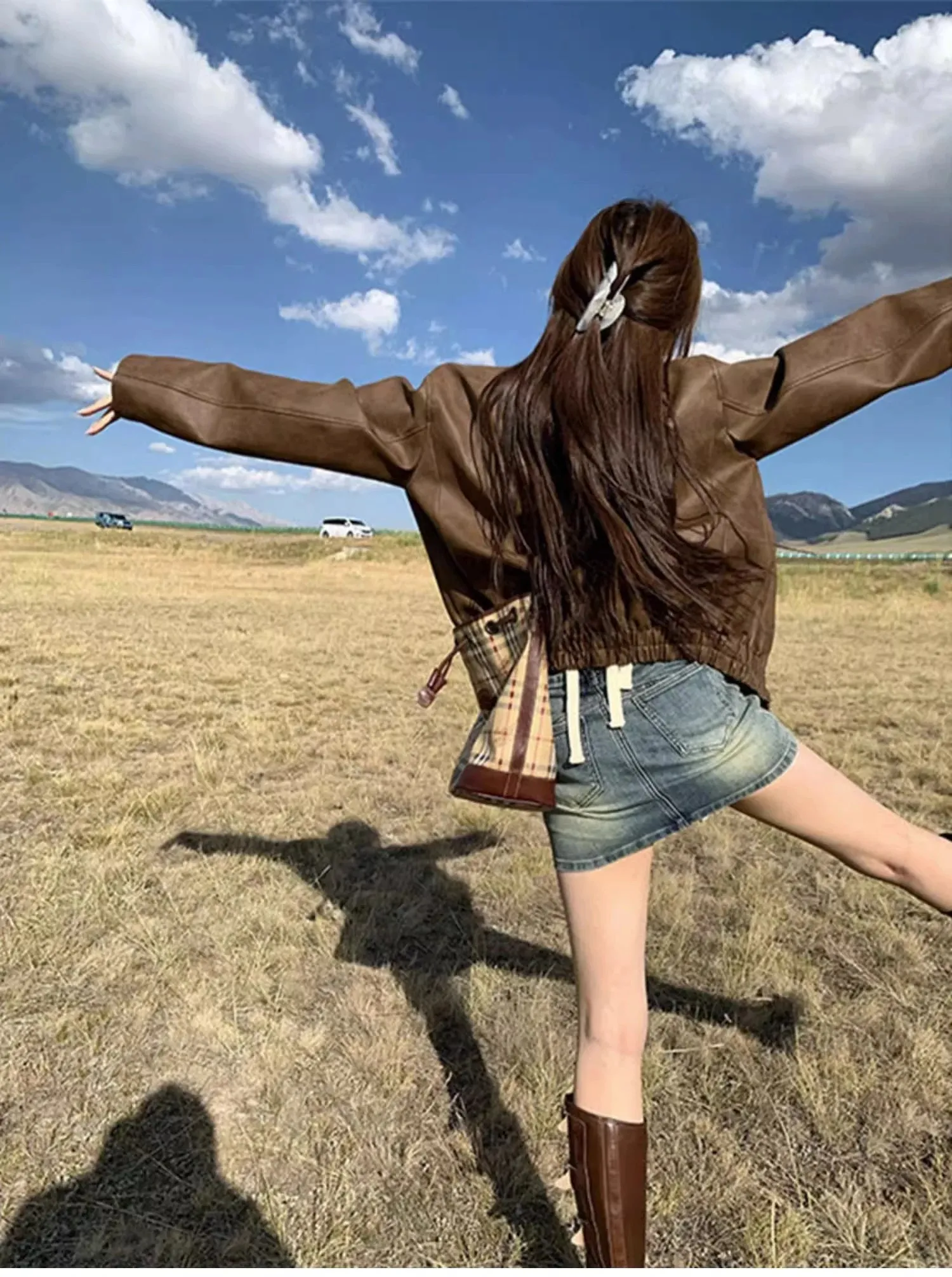 Brown Jacket New Fashion Streetwear