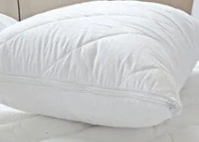 CAN Quilted Pillow Covers (Zippered Cases, Set Of 2, 50x70 cm, White)