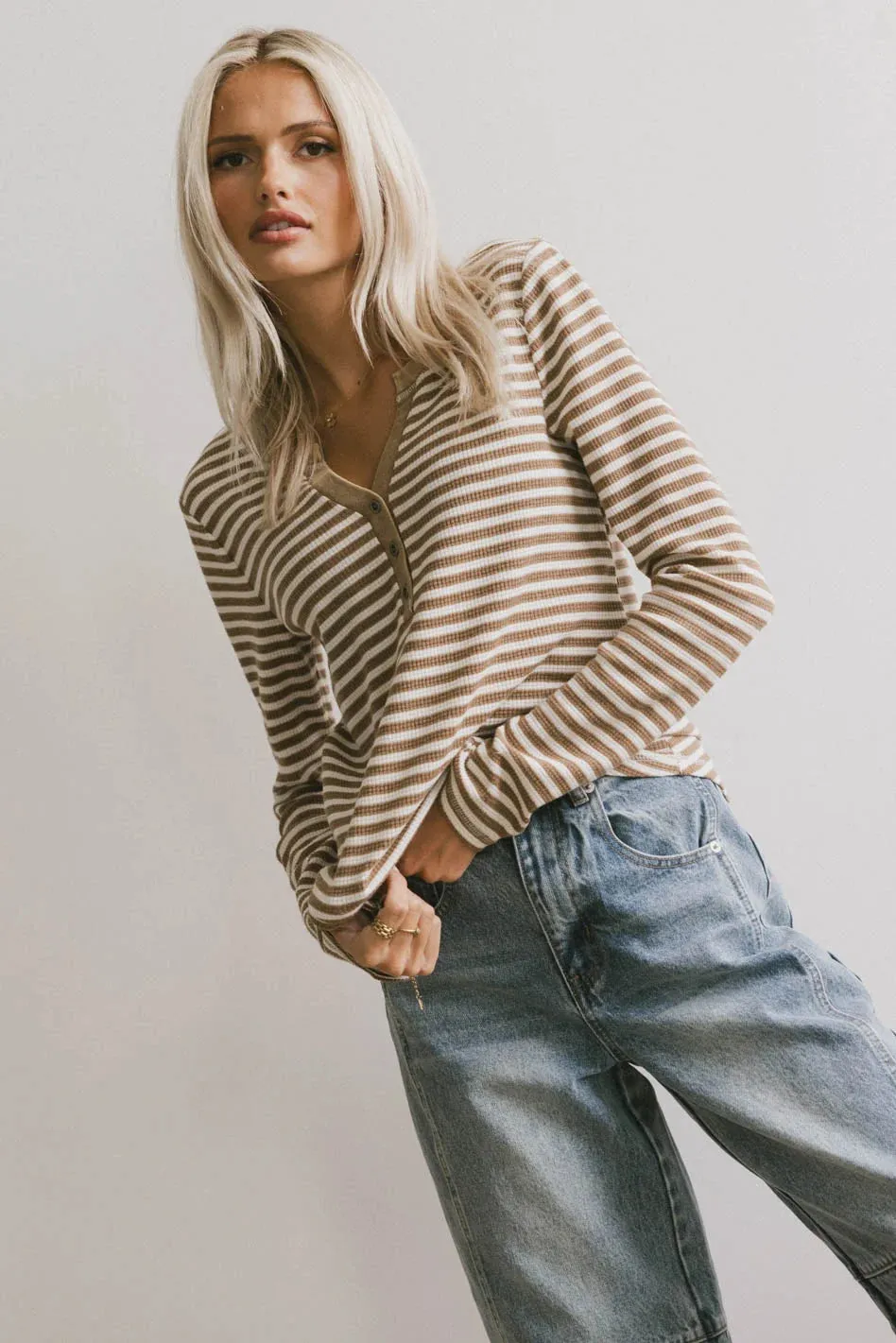 Casper Knit Top in Taupe