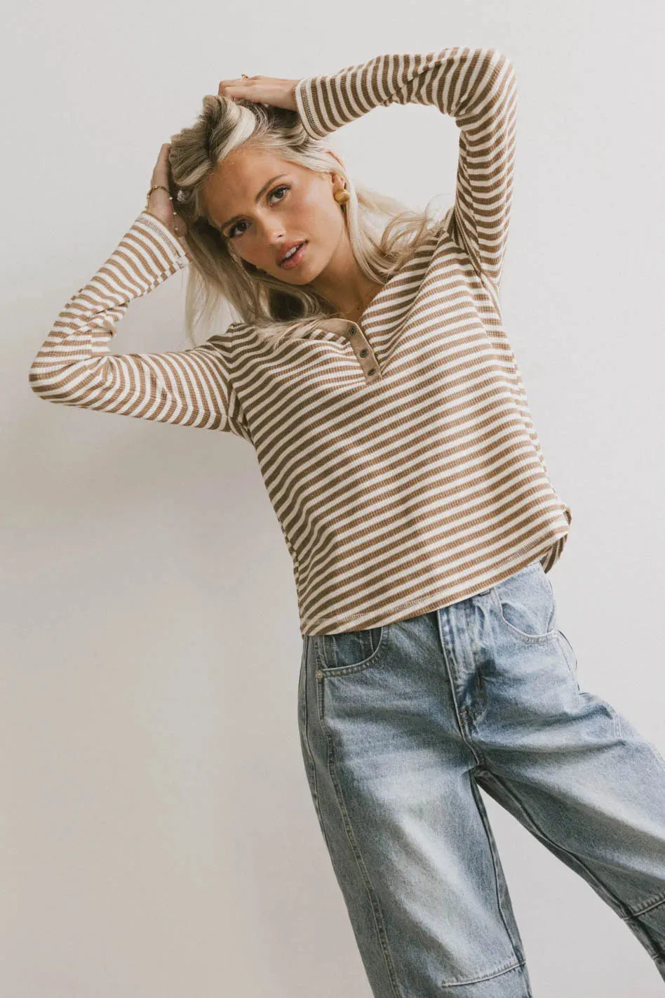 Casper Knit Top in Taupe