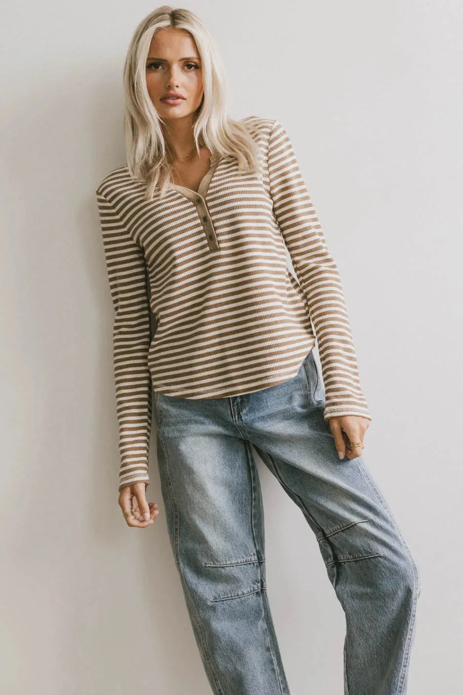 Casper Knit Top in Taupe