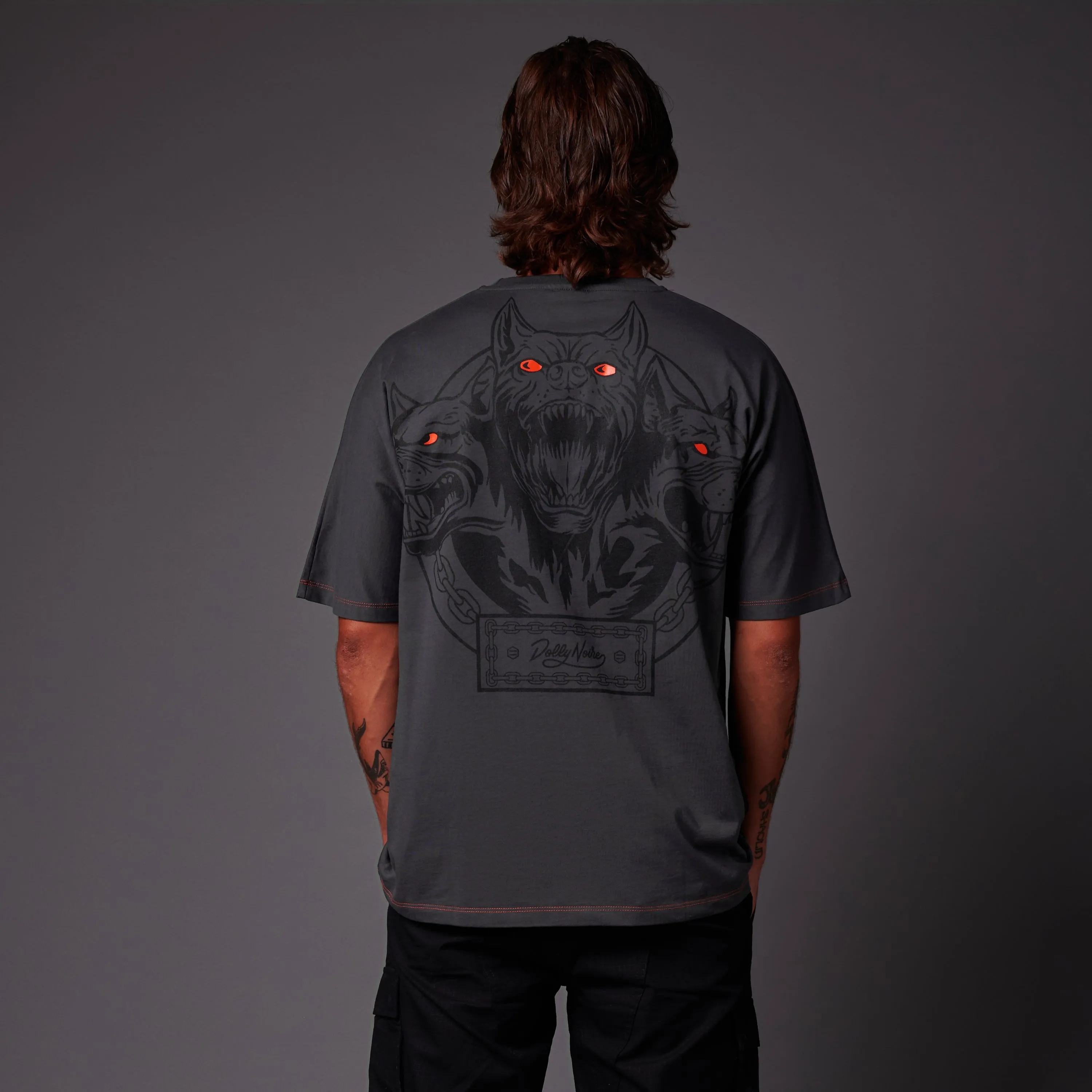 Cerberus Over Kimono Tee Grey