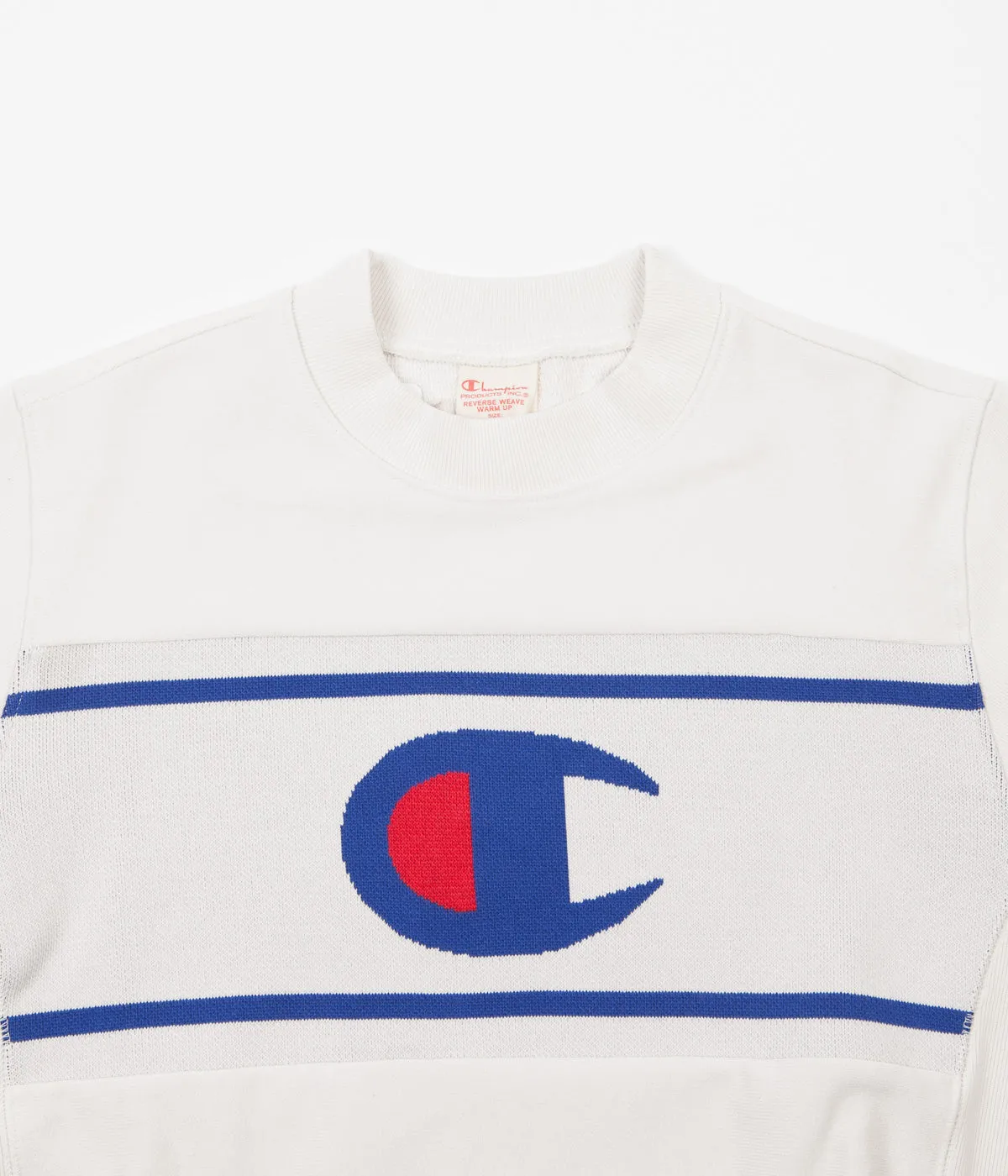 Champion Jacquard Insert Crewneck Sweatshirt - Cream
