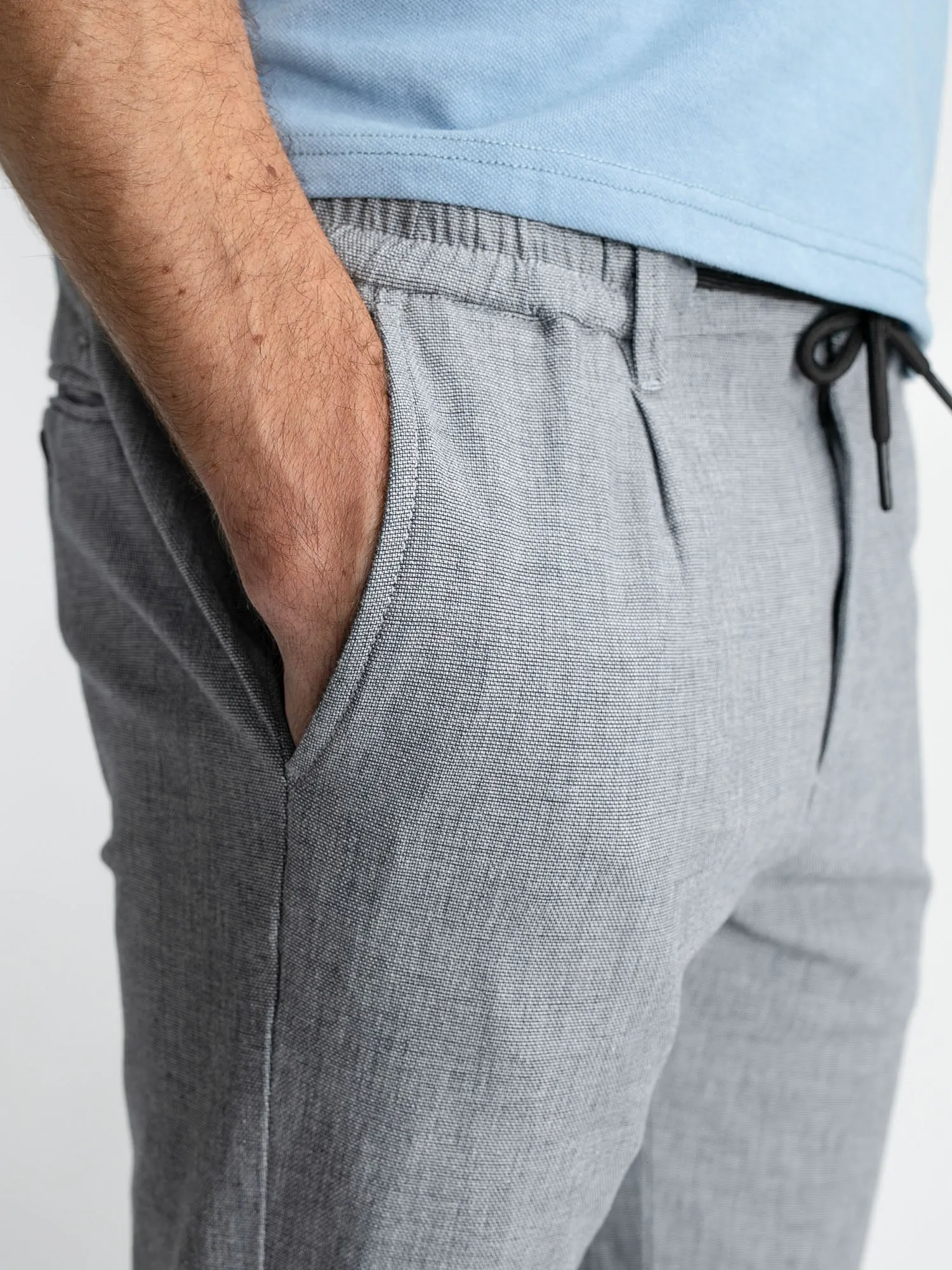 Chinos with drawstring