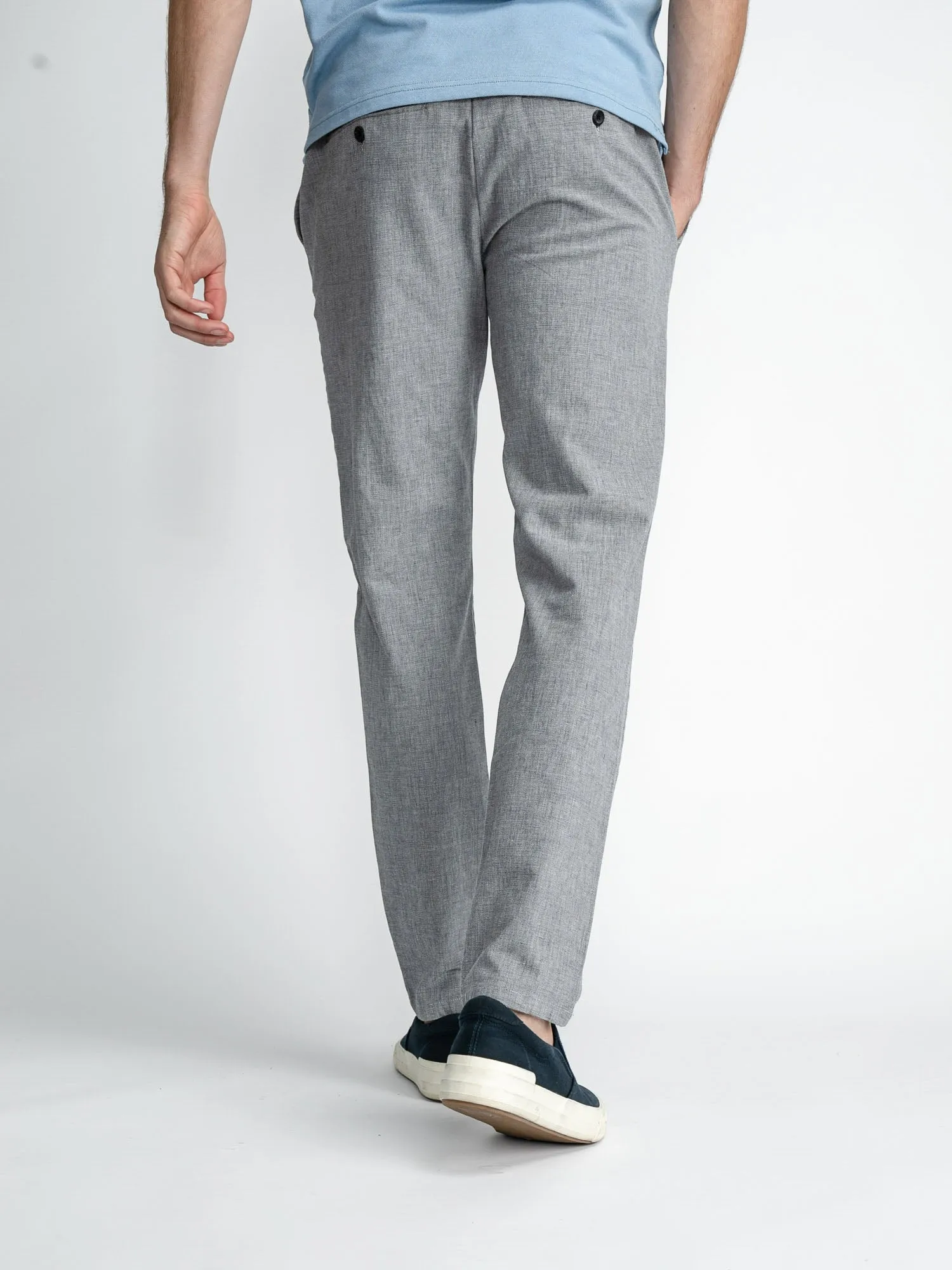 Chinos with drawstring