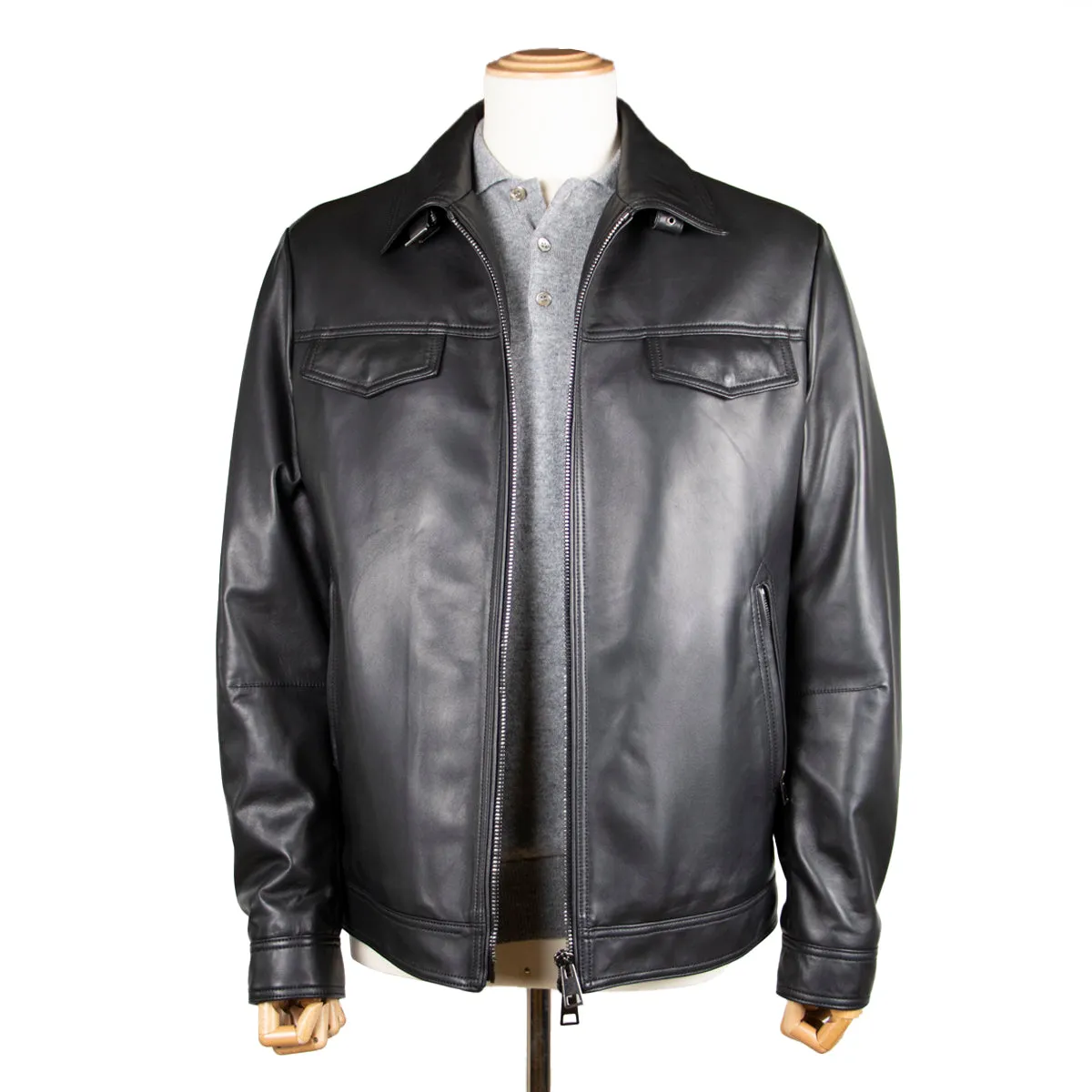 Classic Black Italian Leather Jacket