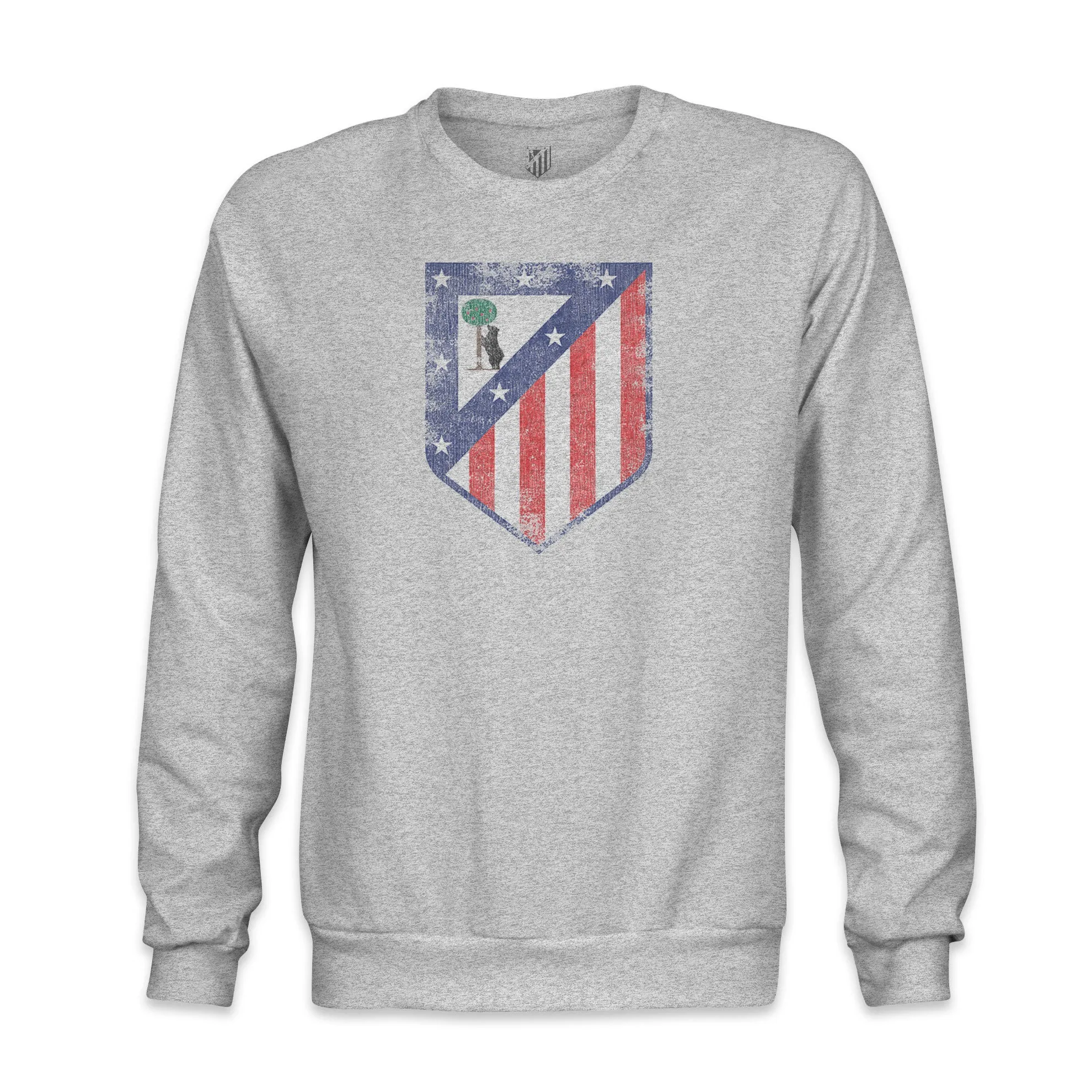 Club Atlético de Madrid Color Badge Crewneck Sweatshirt - Grey