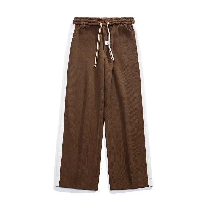 Corduroy American Thick Loose Mop Pants, Straight-Leg Design for Comfort & Style. Ideal for Casual Wear.