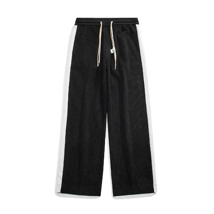 Corduroy American Thick Loose Mop Pants, Straight-Leg Design for Comfort & Style. Ideal for Casual Wear.