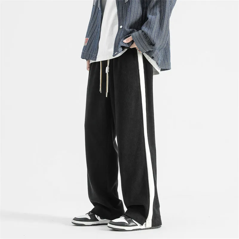 Corduroy American Thick Loose Mop Pants, Straight-Leg Design for Comfort & Style. Ideal for Casual Wear.