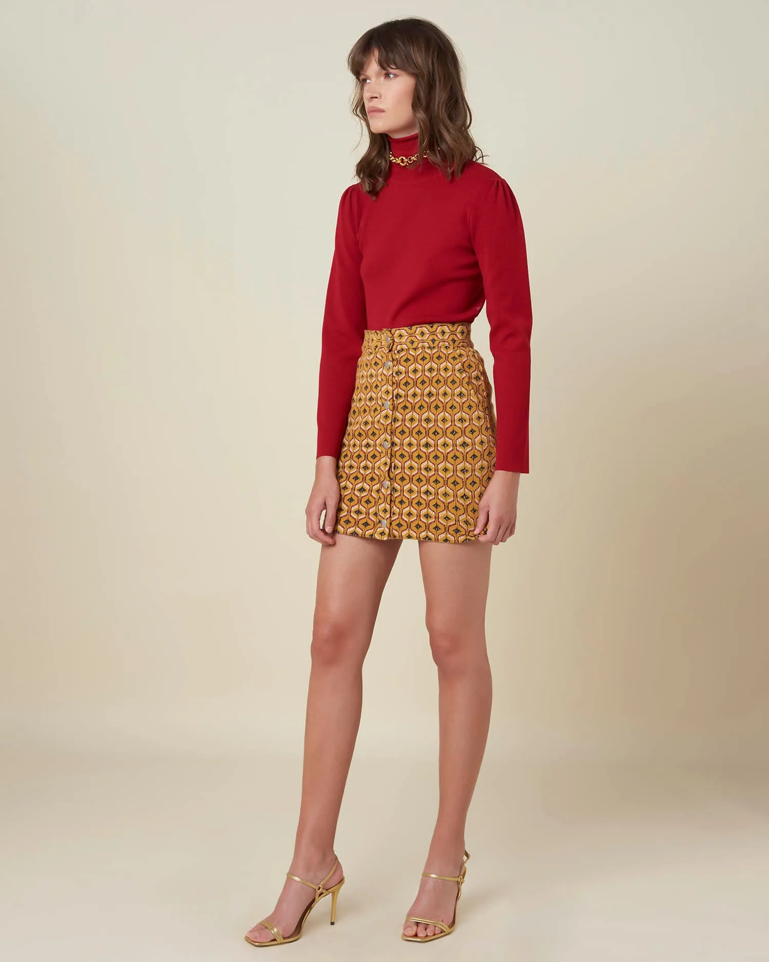 Cropped turtleneck