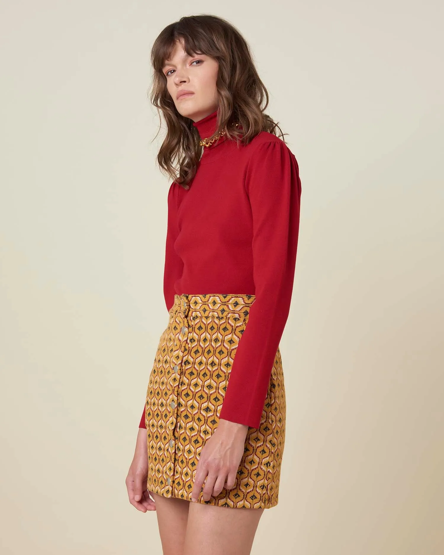Cropped turtleneck