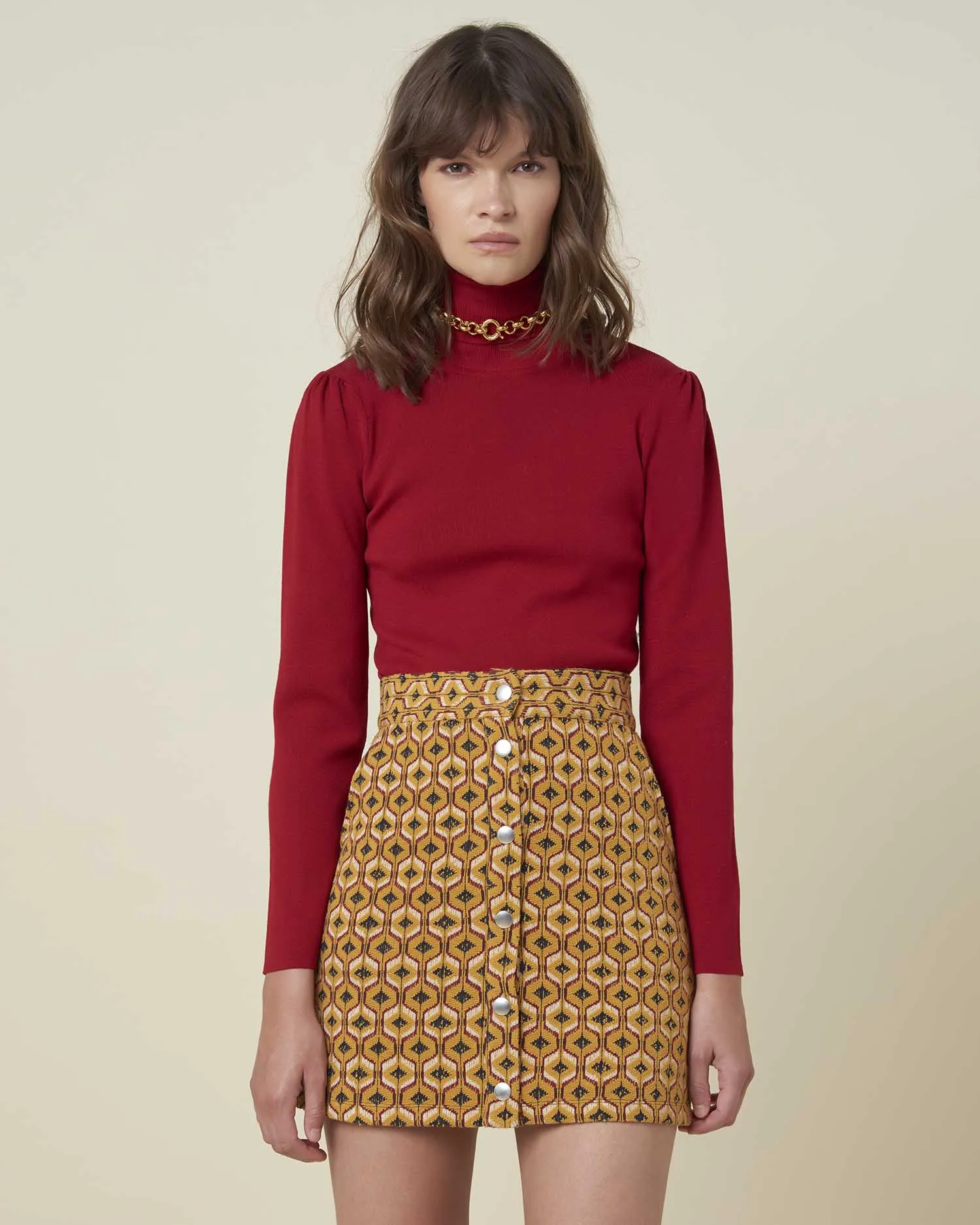 Cropped turtleneck