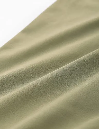 CRZ YOGA Women's Naked Feeling Workout Leggings 25 Inches - High Waisted Yoga Pants with Side Pockets Moss Green