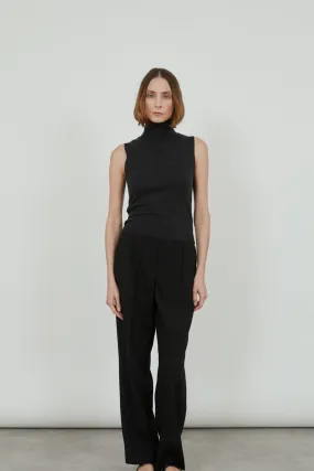 Deborah knitted top | Dark grey - Ultrafine merino-cashmere-silk blend