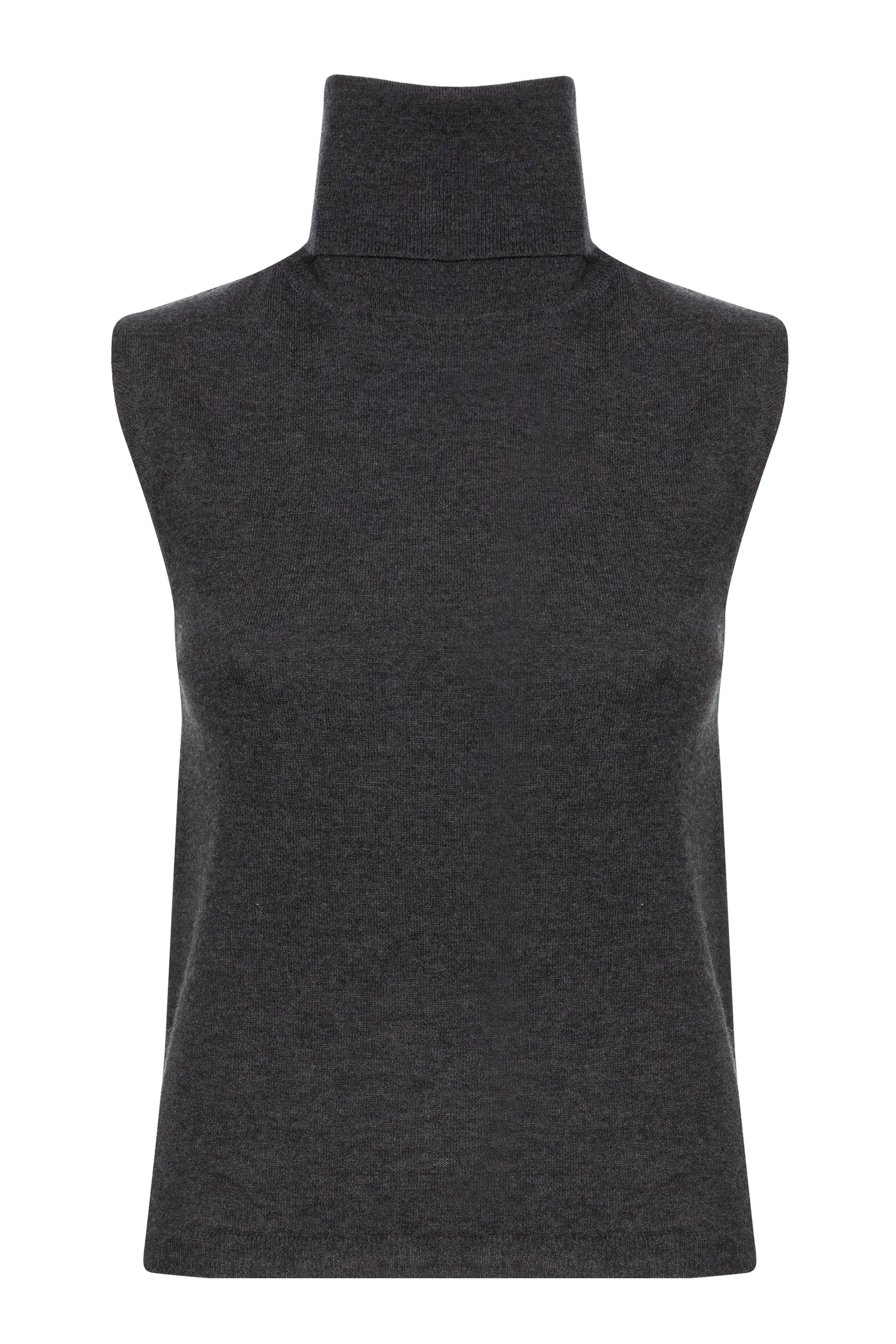 Deborah knitted top | Dark grey - Ultrafine merino-cashmere-silk blend