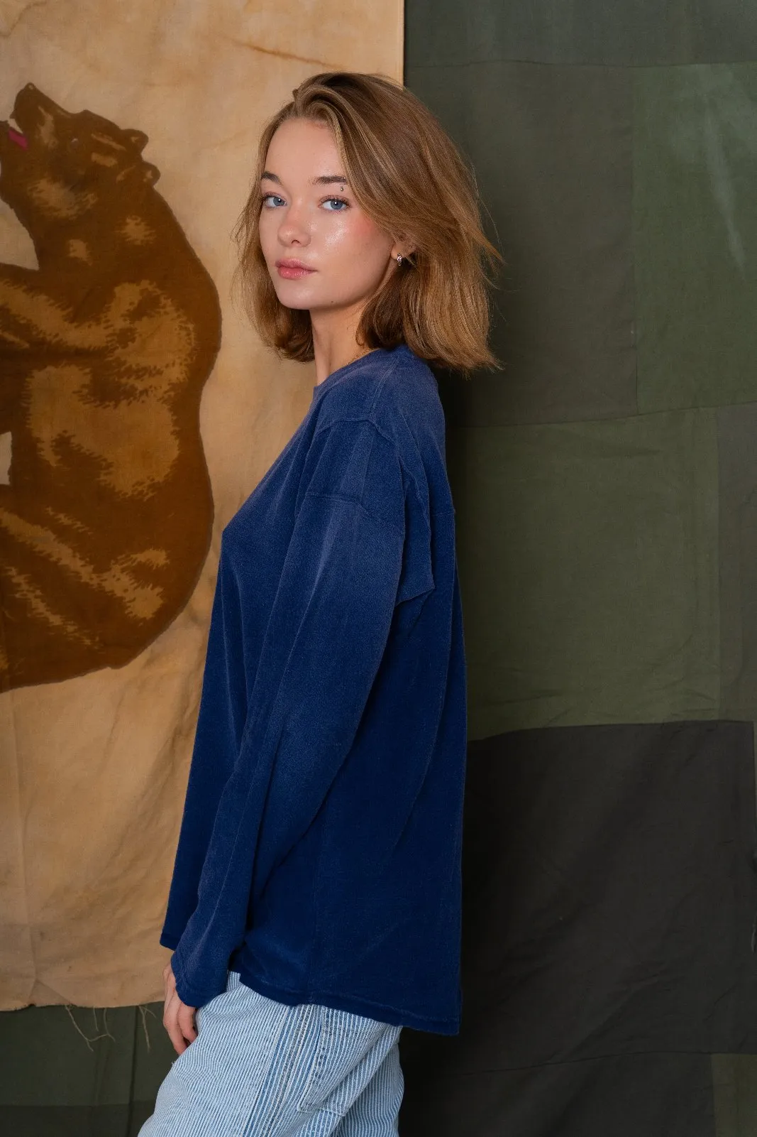 Derrick T Cotton/Recycled Sunfaded Sailor Blue