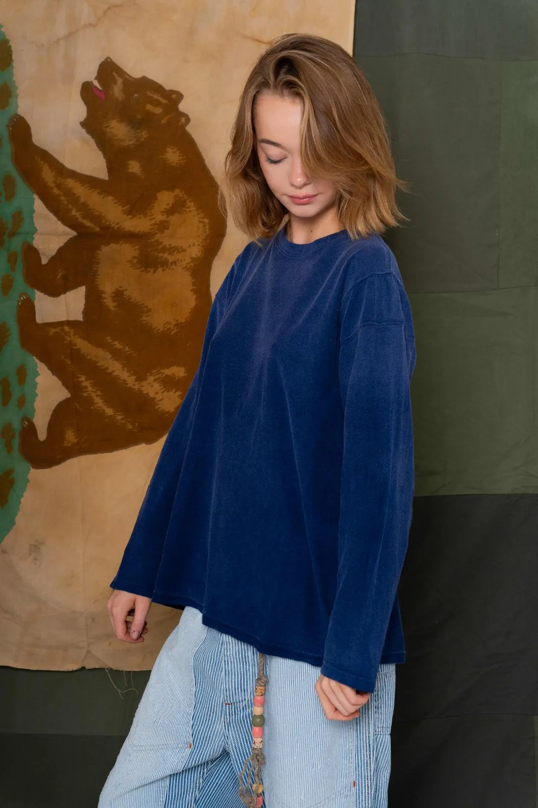 Derrick T Cotton/Recycled Sunfaded Sailor Blue