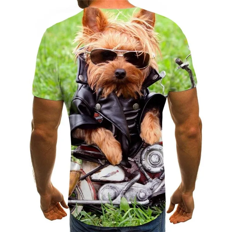 dog shirt Puppy Cute animal tee shirt big Smart dogs Casual art costume male