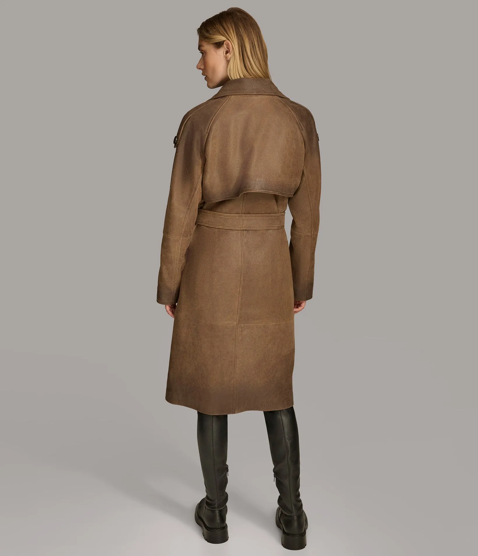 Ellie Distressed Trench Coat