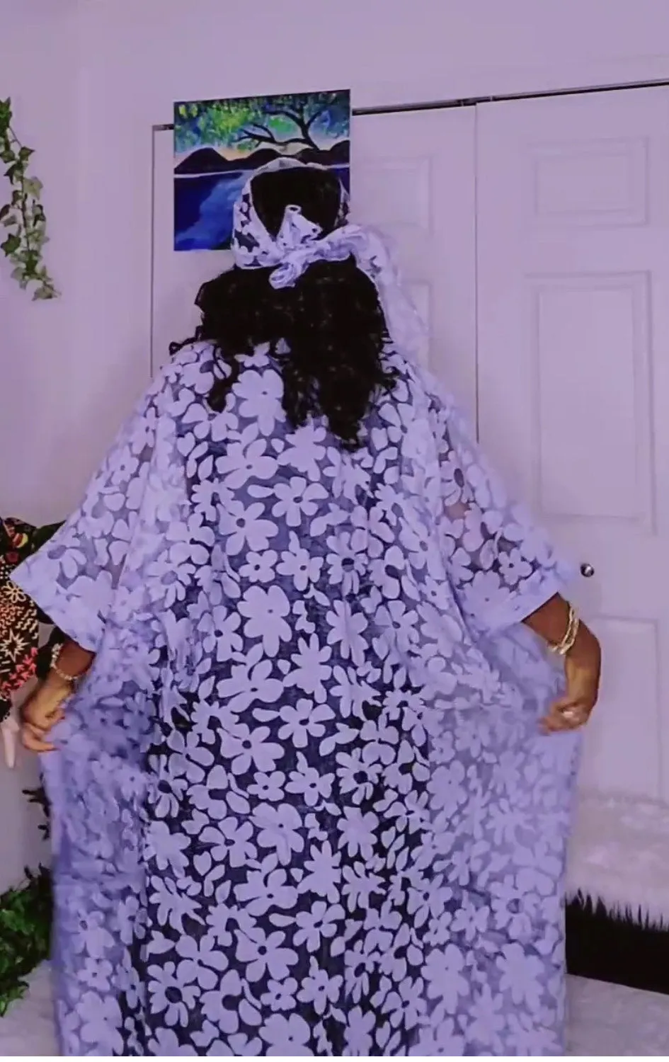 Embroidered rich aunty bubu with inner