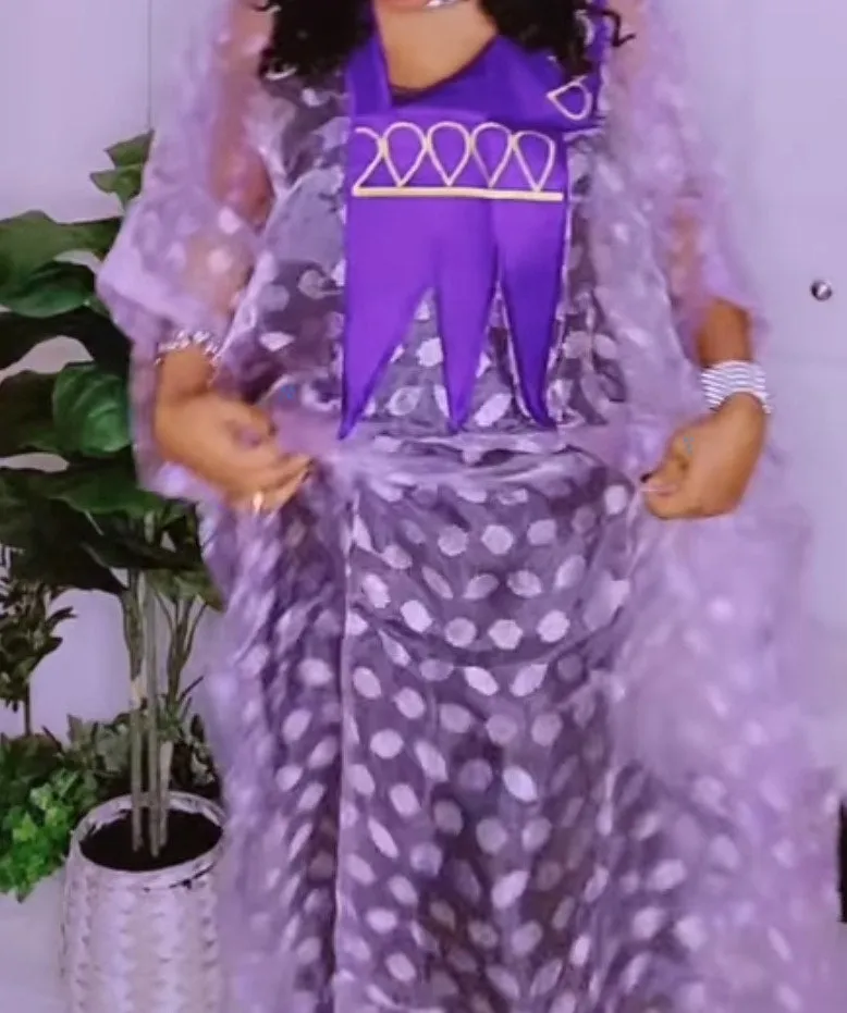 Embroidered rich aunty bubu with inner