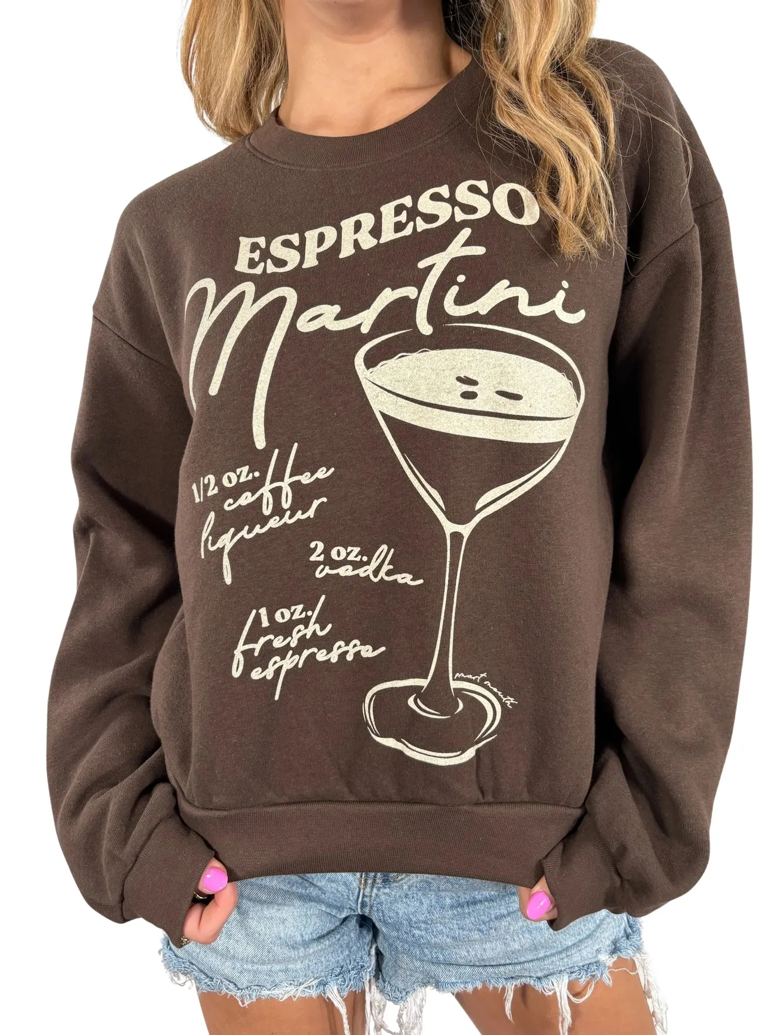 Espresso Martini Bell Sleeve Sweatshirt