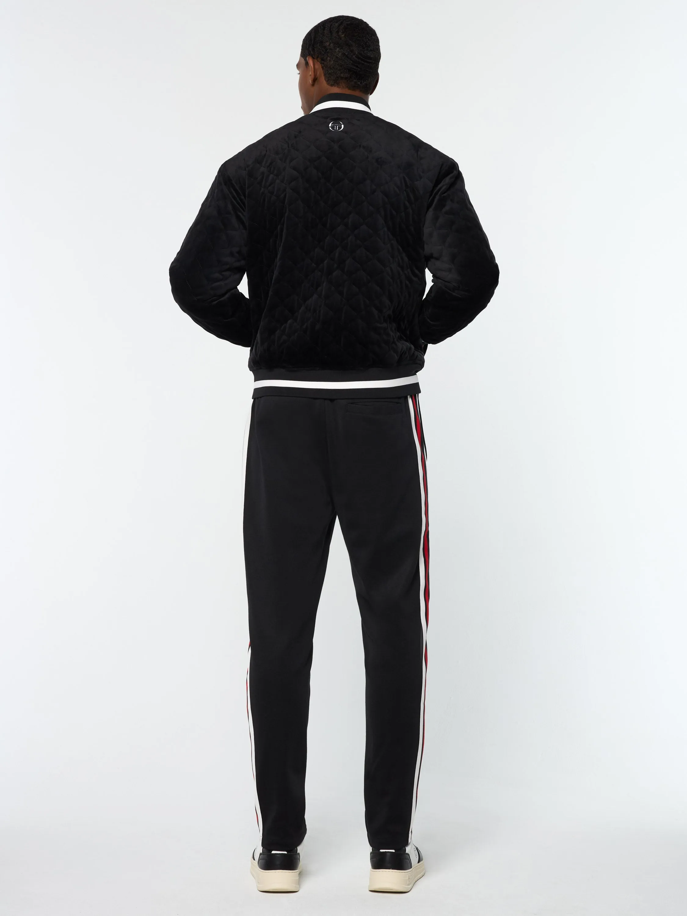 Fasano Quilted Velour Jacket- Black Beauty