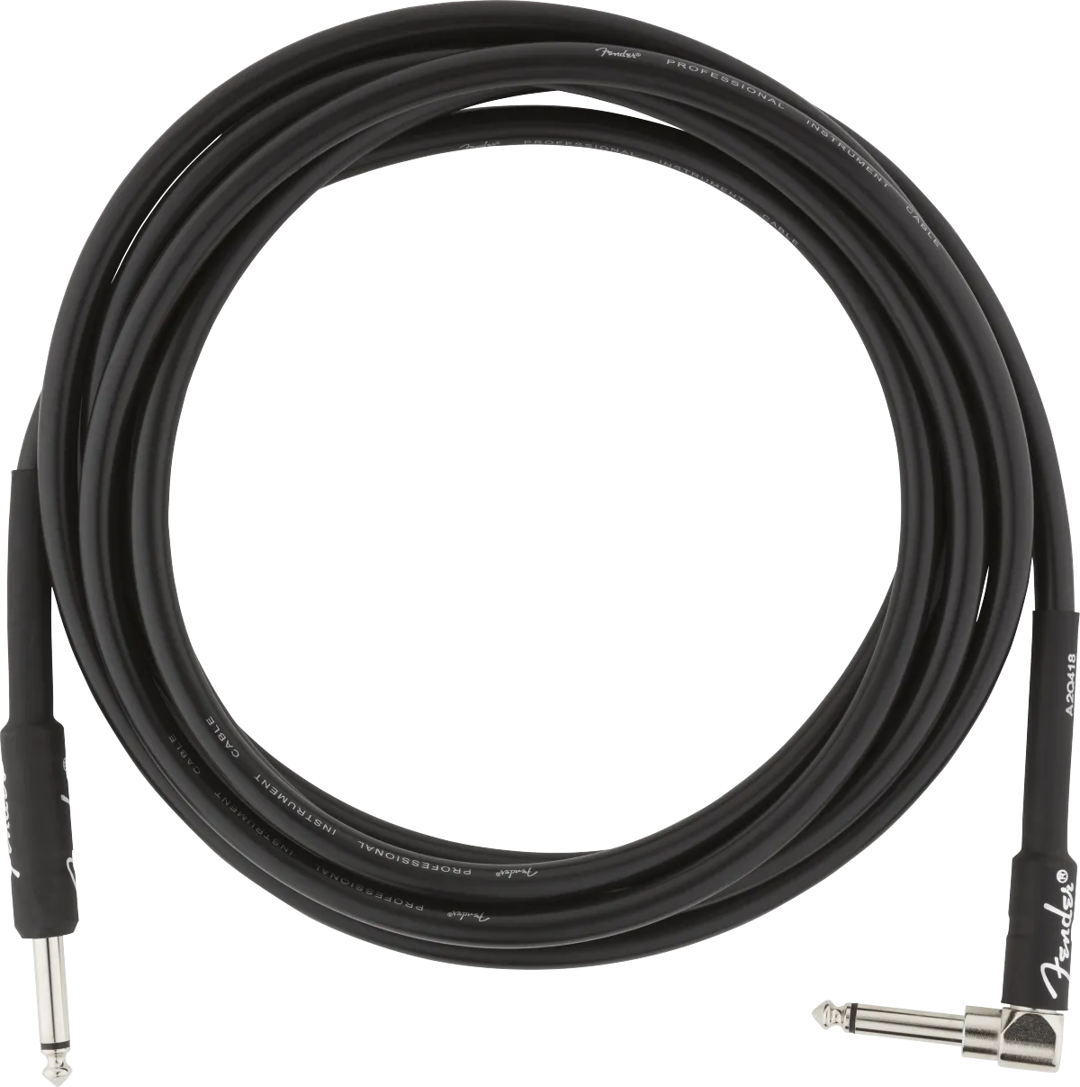 Fender Pro 10' Instrument Cable Straight/Angled Black