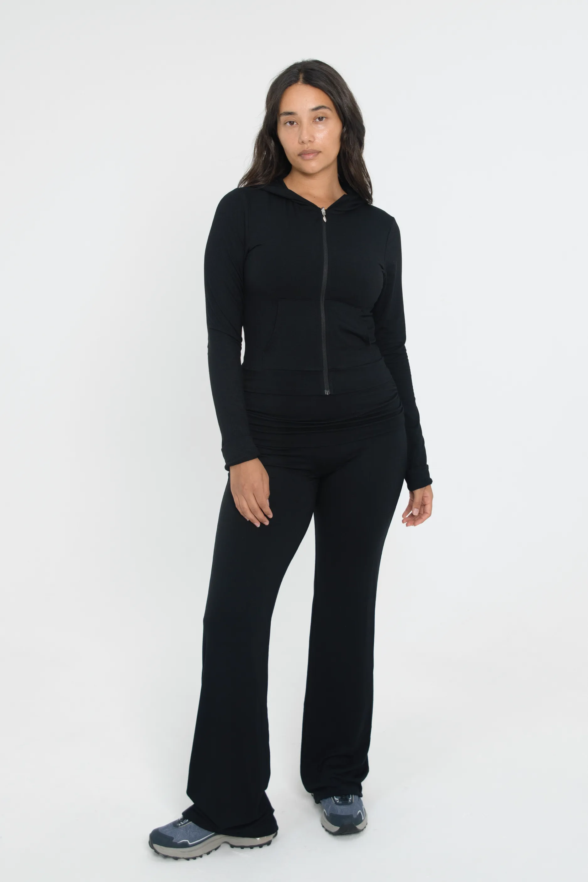 Fitted Zip Up Jacket - Black