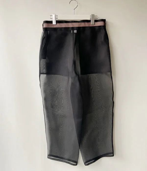 FUMIKA_UCHIDA/ORGANZA OVER PANTS(BLACK)