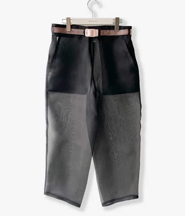 FUMIKA_UCHIDA/ORGANZA OVER PANTS(BLACK)