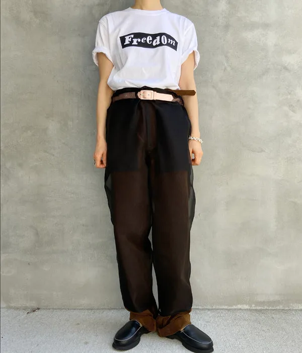 FUMIKA_UCHIDA/ORGANZA OVER PANTS(BLACK)