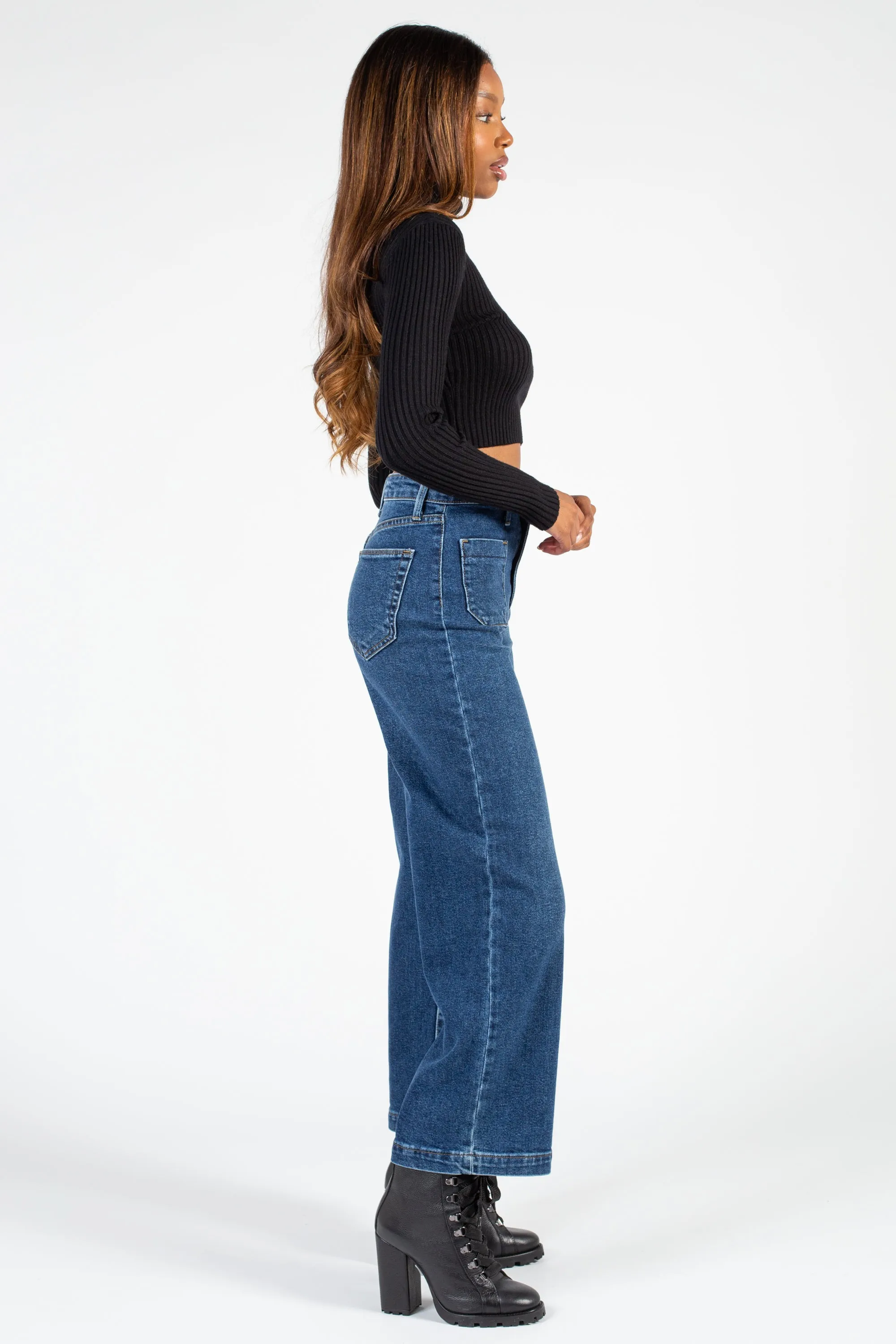 Georgina Ribbed Crop Turtleneck