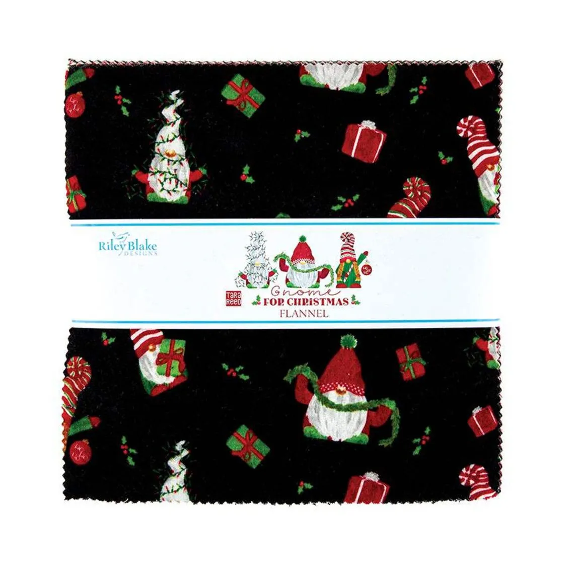 Gnome For Christmas Flannel 10 Inch Precuts