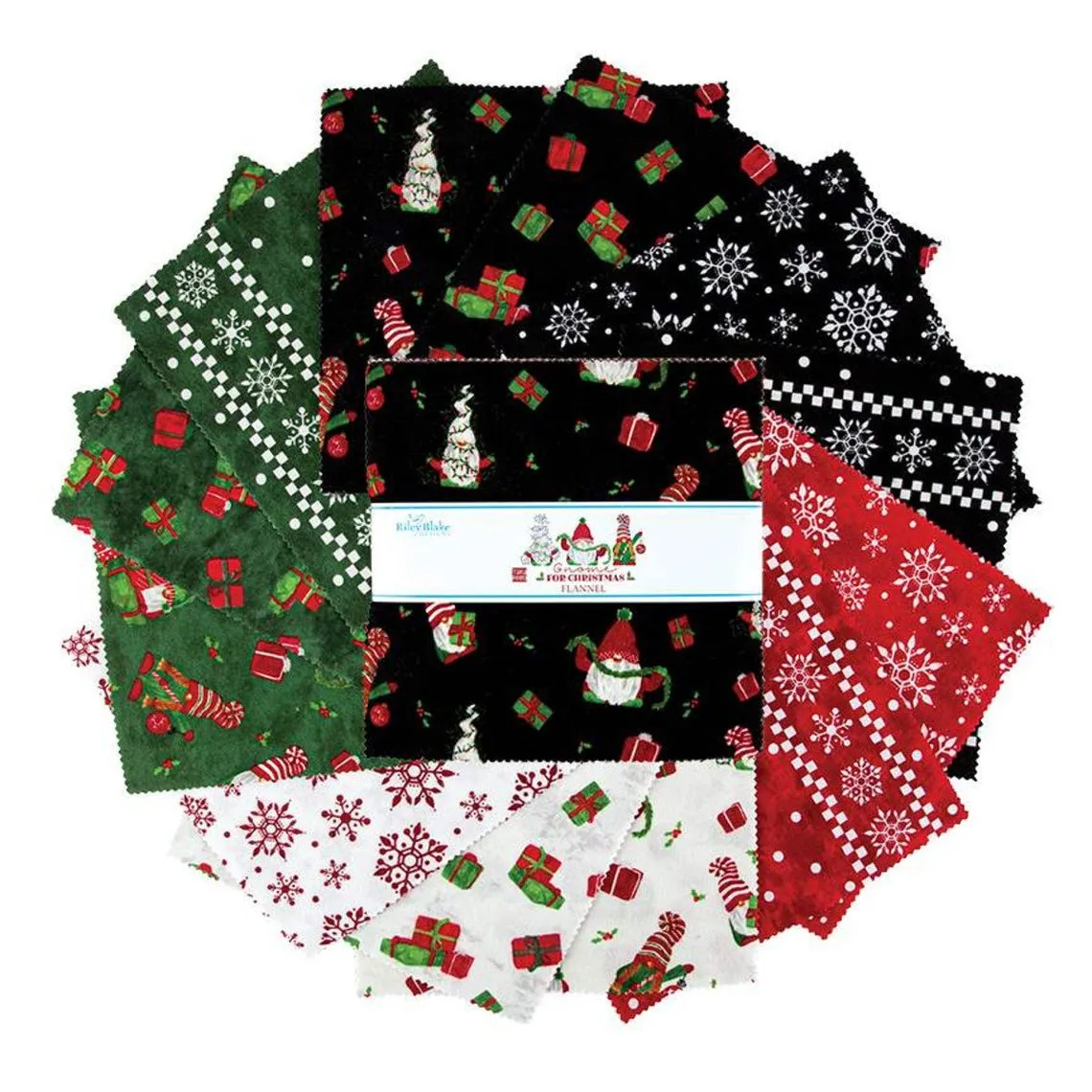 Gnome For Christmas Flannel 10 Inch Precuts