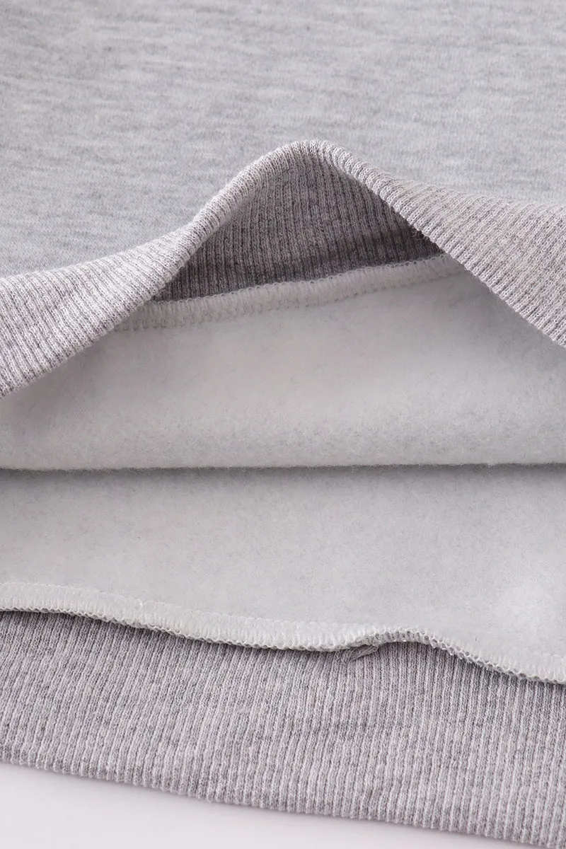 Grey god is good embroidery mom&me fleece sweatshirt